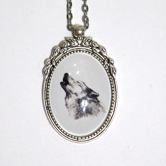 wisiory Medalion - Wilk - owalny