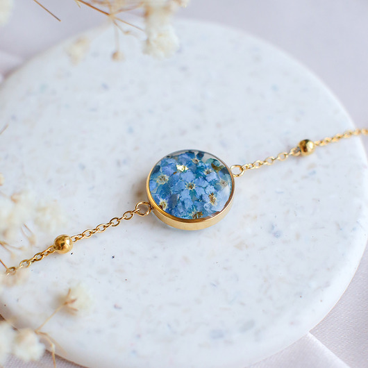 wisiory Wisiorek z niezapominajkami