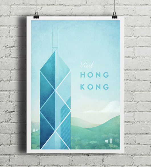Hong Kong - vintage plakat minimalmill