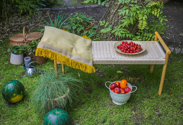 Fringe pillow - yellow The Waste