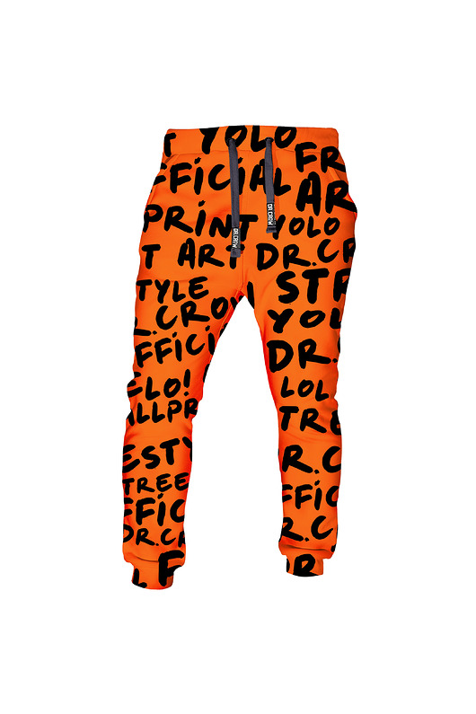 spodnie męskie DR.CROW Spodnie Fullprint DrCrow Orange