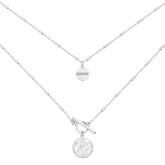 srebrne naszyjniki Srebrny naszyjnik z monetą