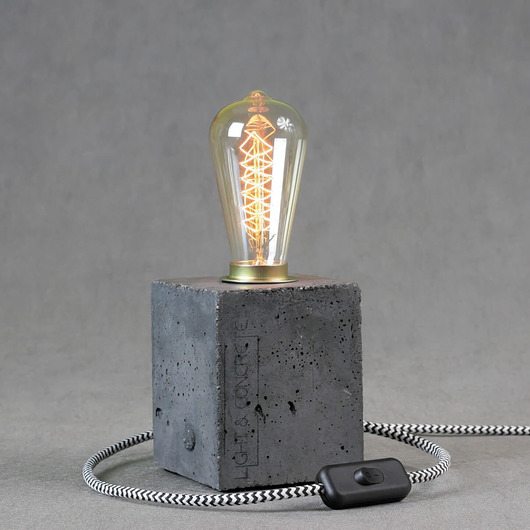 Lampa CUBE loft z betonu - lampa Edisona LOFT 49