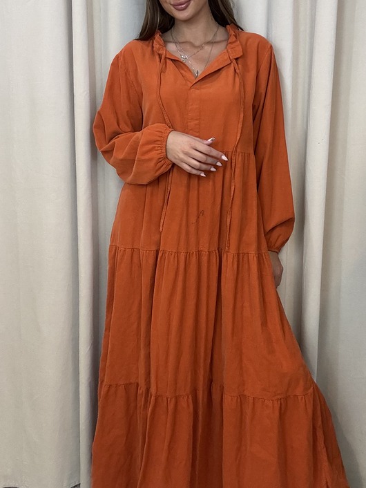 sukienki maxi damskie Bawełniana sukienka Arancia