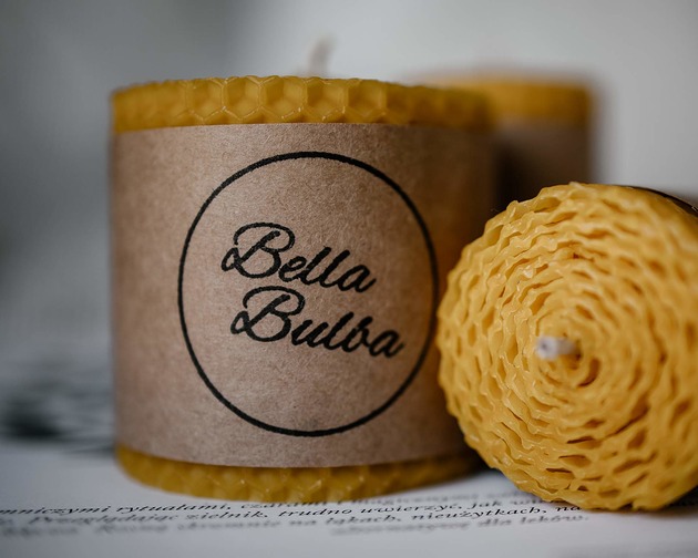 MAJKA L świeca z wosku pszczelego bella bulba