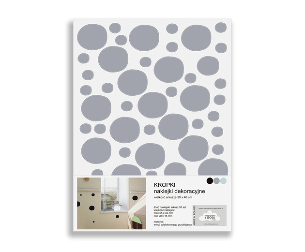 naklejki ścienne do pokoju dziecka Naklejki Dots (szare)