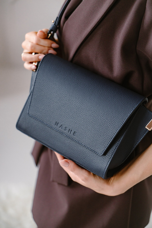 torby na ramię Switch box - skórzana torebka - granat