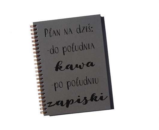 notatniki i albumy Plan na dziś, do południa kawa .., notatnik