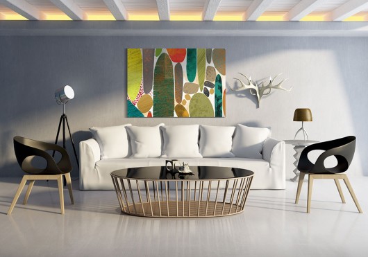 OBRAZ NA PŁÓTNIE - ABSTRAKCJA - 100x70cm LUdesign gallery