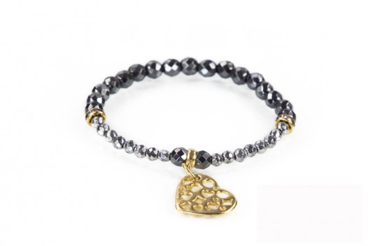 Maguri Hematyt srebrny i ciemno szary ze złotym  Maguri Jewellery