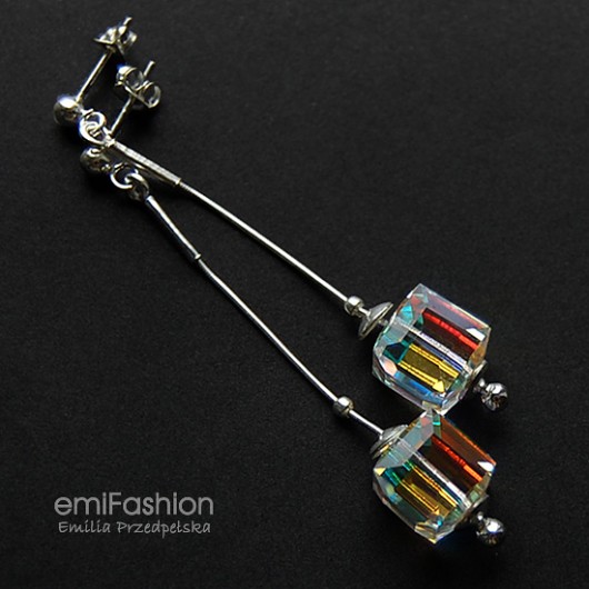 kryształ Swarovski Cube w srebrze MAREMI Jewelry