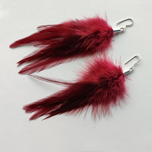 kolczyki z piórami PIÓRKO kolczyki