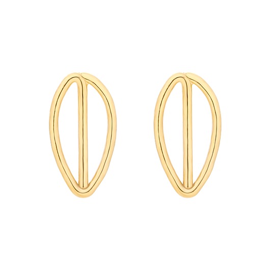 kolczyki pozłacane Złote kolczyki listeczki