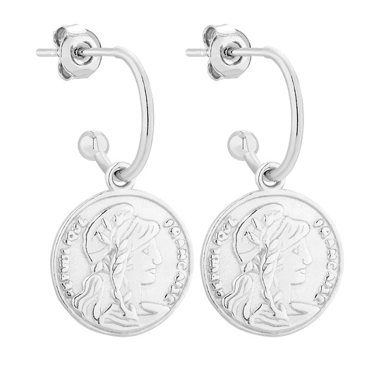 kolczyki srebrne Srebrne kolczyki z monetami