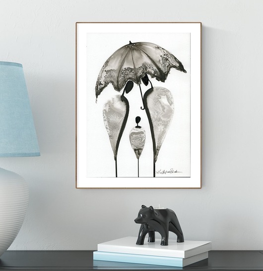 grafika A4 wykonana ręcznie Krystyna Siwek Art