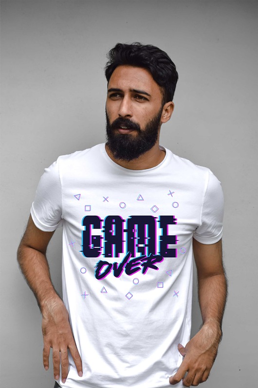 t-shirty męskie Koszulka  z nadrukiem Game over