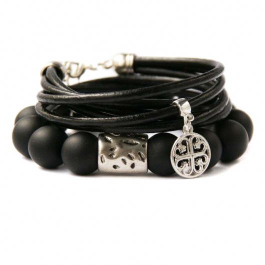KOMPLET bransoletek :: BLACK MAT set II kaktusia