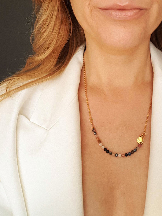 wisiory Naszyjnik z kamieniami naturalnymi