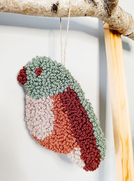 Ozdoby na ścianę Miękka zawieszka ścienna - ptaszek zielony NA ZAMÓWIENIE