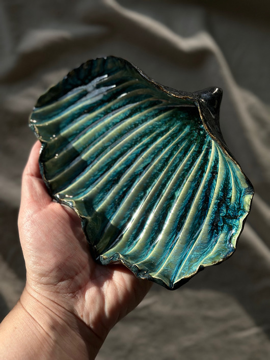 pojemniki na biżuterię Ceramiczna muszla na biżuterię