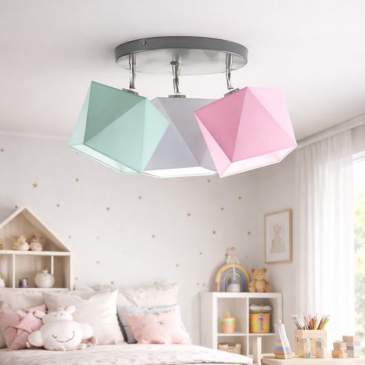 lampy do pokoju dziecka Regulowana 3 punktowa lampa sufitowa do pokoju dziecięcego MINORKA KIDS