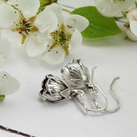 kolczyki srebrne Blossom - srebro 925
