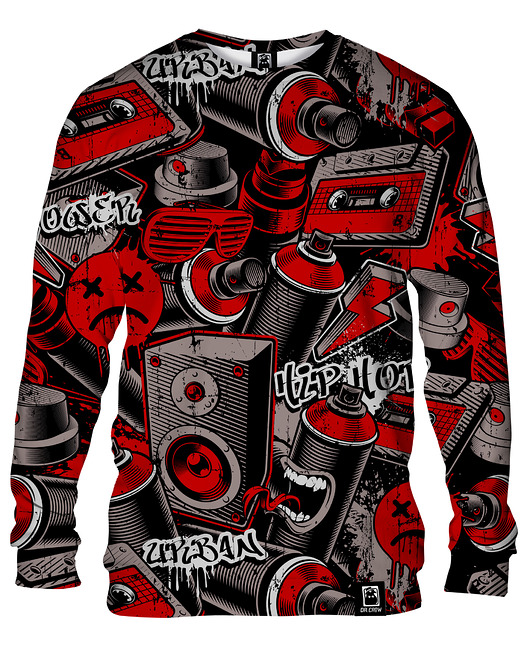 bluza bez kaptura damska Bluza Bez Kaptura Damska DR.CROW Graffiti Spray