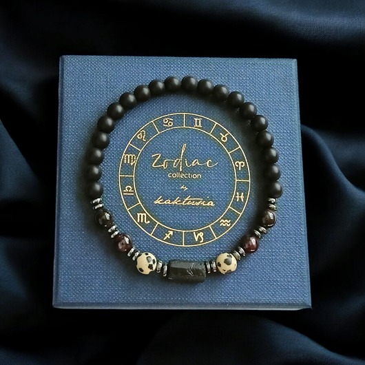 biżuteria męska SKORPION - zodiac collection - bransoletka na gumce