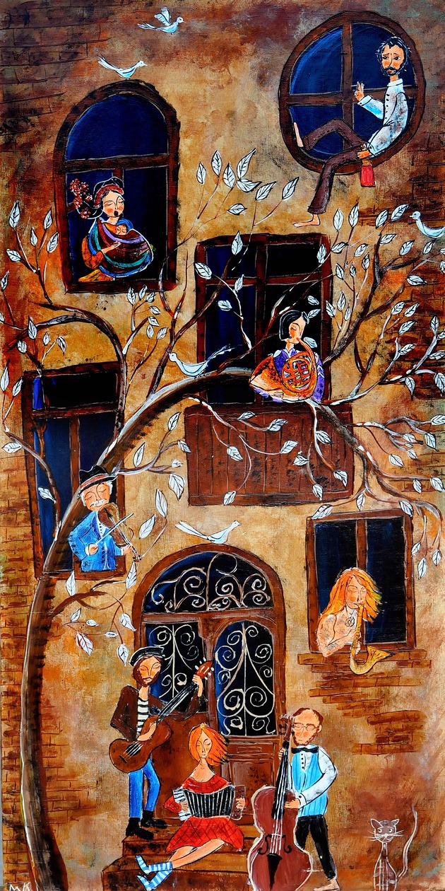 grafiki i ilustracje Granada por la noche - obraz