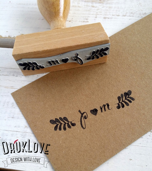 Stempel ślubny personalizowany 25x60mm Ex Libris DrukLove
