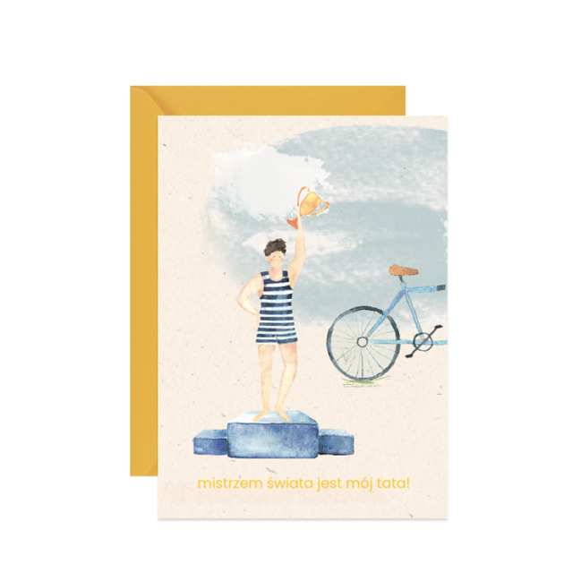 kartki okolicznościowe - wydruki Kartka na Dzień Taty - mistrzem świata