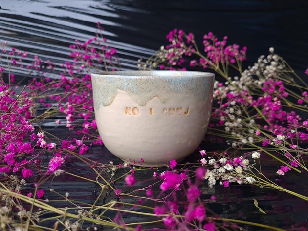 miski i misy Miska ceramiczna z napisem "No i chuj"