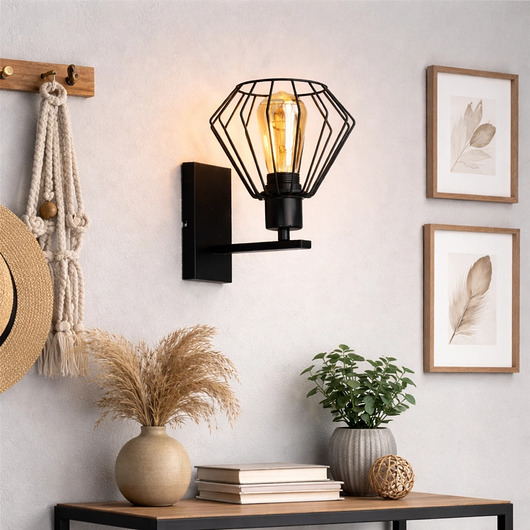 kinkiety Kinkiet loft czarny SUEZ LOFT