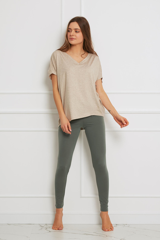 legginsy LGGINSY - Tencel - zielona agawa