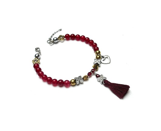 bransoletki z kamieni naturalnych Alloys Collection /boho - carmine /vol .2