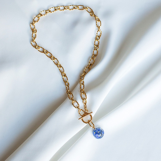 kolie Naszyjnik z niezapominajkami