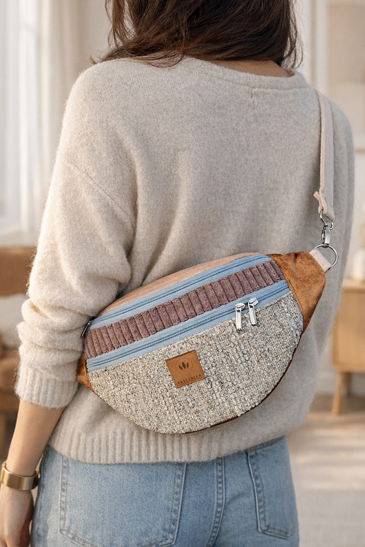 saszetka nerka Kolorowa duża nerka damska Roma