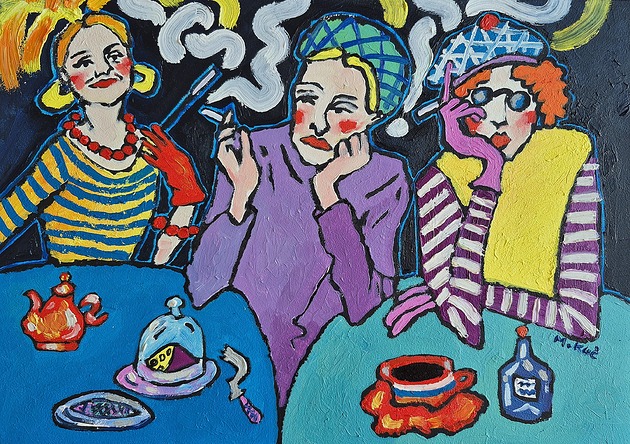 obrazy Obraz  trzy divy plotkują