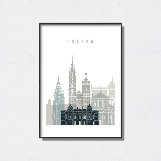 plakaty Kraków grafika minimalistyczna