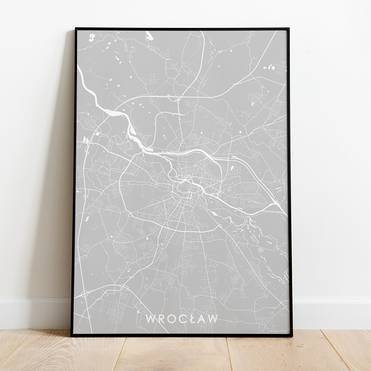 plakaty Mapa plakat - Wrocław - różne kolory