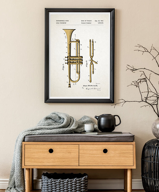 plakaty Trąbka - patent - plakat 50x70 cm