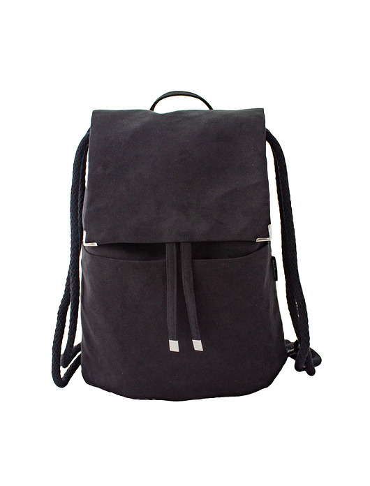 Plecak czarny zamsz sacky bag