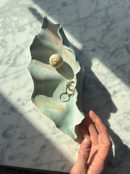 pojemniki na biżuterię Podstawka na Biżuterię Palo Santo Ceramiczna Muszla Fairy Dust