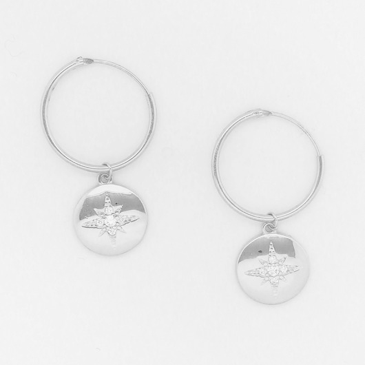 Modowe kolczyki srebrne kółka VENA Jewellery