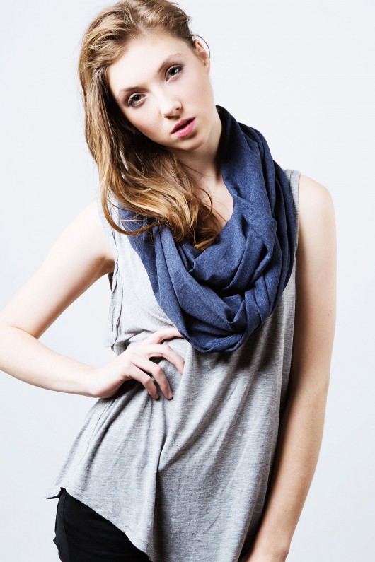 DZIANINOWY KOMIN TUBA SZAL jeans CADOaccessories