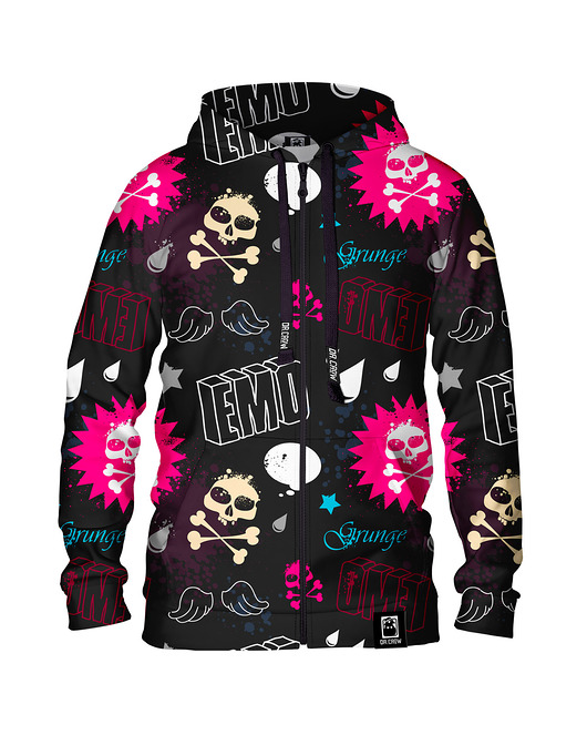 bluzy męskie Męska Bluza Expres Zamek DR.CROW Emo