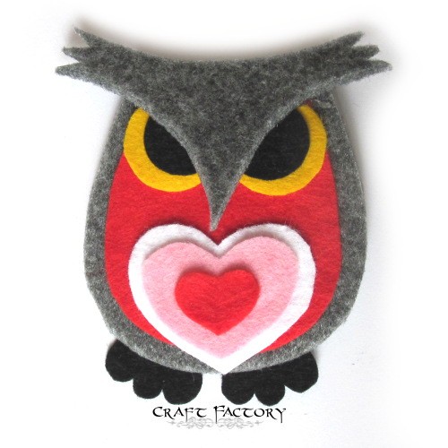 Owlastic Love No 3 - broszka Craft Factory