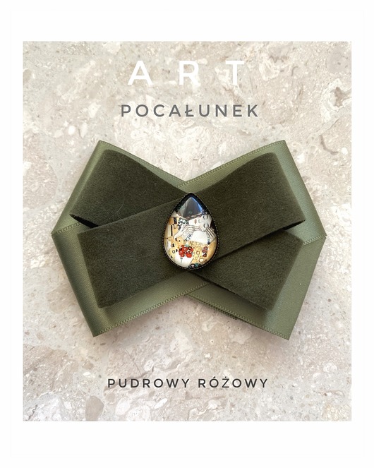 broszki Brosza  ART z Obrazem Pocałunek  Klimt