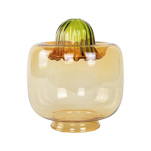 dodatki - różne Szklana dekoracja stołowa, włoski design, lata 70, produkcja: Włochy