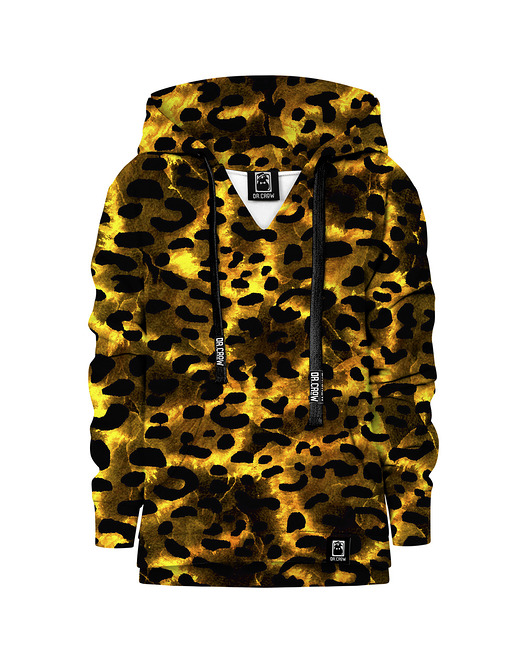 bluzy dla dziewczynki Bluza Dziewczynka DR.CROW Gold Leopard